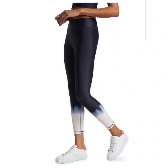 The Upside SEAWATER DIP DYE MIDI PANT 7/8 Leggings Indigo High Waist Small - Picture 8 of 10